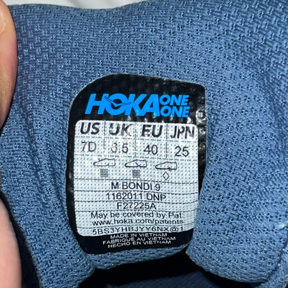 Hoka Blue Bondi 9 Shoes - Picture 3 of 8